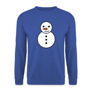 Snowman illustration for winter fashion - Unisex Sweatshirt - royal blue - Front - Alina (178cm) & Michal (187cm)