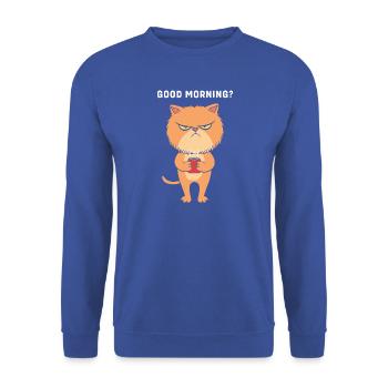 Morgenmuffel Langschläfer Montag Morgen - Unisex Pullover - Royalblau - Vorne - Alina (178cm) & Michal (187cm)