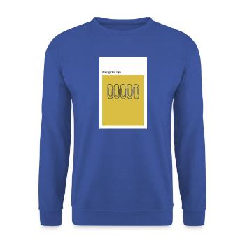 Chaos – German Style Büroklammer - Unisex Pullover - Royalblau - Vorne - Alina (178cm) & Michal (187cm)