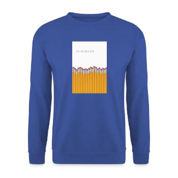 One in a Million Minimalist Statement - Unisex Pullover - Royalblau - Vorne - Alina (178cm) & Michal (187cm)