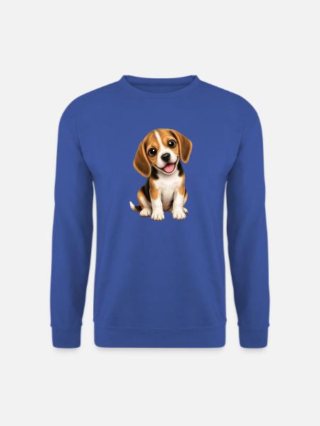 Süßer Beagle Welpe Hund Cartoon - Unisex Pullover - Royalblau