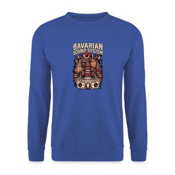 Bavarian Soundsystem - Unisex Pullover - Royalblau - Vorne - Alina (178cm) & Michal (187cm)