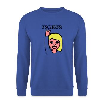 Emoji Greetings bye - Unisex Sweatshirt - royal blue - Front - Alina (178cm) & Michal (187cm)
