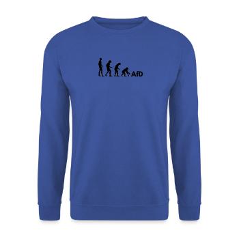 AfD Evolution - Sweat-shirt Unisexe - bleu royal - Devant - Alina (178cm) & Michal (187cm)