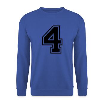 4 quatre numero numero dos numero cadeau - Sweat-shirt Unisexe - bleu royal - Devant - Alina (178cm) & Michal (187cm)