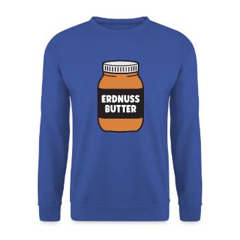 Erdnussbutter Kostüm Erdnuss Nuss Peanut-Butter - Unisex Pullover - Royalblau - Vorne - Alina (178cm) & Michal (187cm)