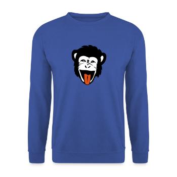 singe gorille tete 1 - Sweat-shirt Unisexe - bleu royal - Devant - Alina (178cm) & Michal (187cm)