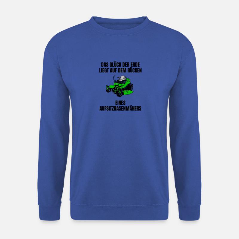 Aufsitzrasenmäher Gartenbau Gärtner Spruch Garten - Unisex Pullover - Royalblau