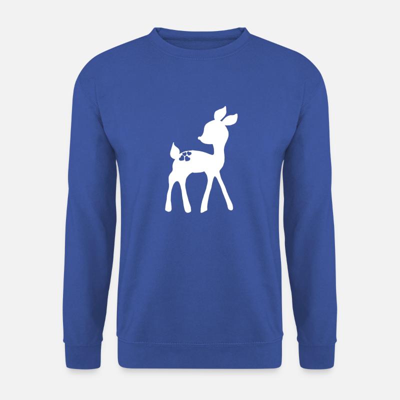 Rehkitz weiß - Unisex Pullover - Royalblau