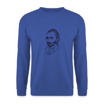 Van Gogh Portrait - Unisex Sweatshirt - royal blue - Front - Alina (178cm) & Michal (187cm)