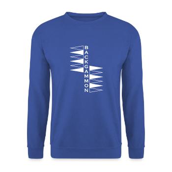 Boardgame Chess Backgammon Game Night - Unisex Sweatshirt - royal blue - Front - Alina (178cm) & Michal (187cm)