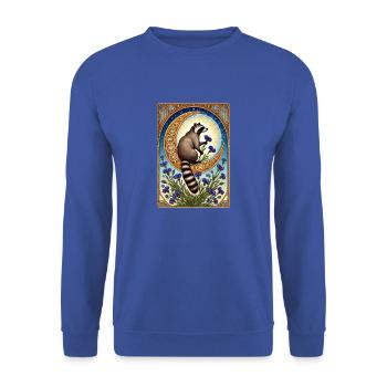 Racoon - Unisex Sweatshirt - royal blue - Front - Alina (178cm) & Michal (187cm)