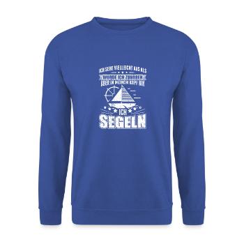 shirt voile marin de voile Voir From The - Sweat-shirt Unisexe - bleu royal - Devant - Alina (178cm) & Michal (187cm)