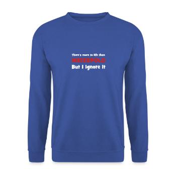 Wasserball - Unisex Pullover - Royalblau - Vorne - Alina (178cm) & Michal (187cm)