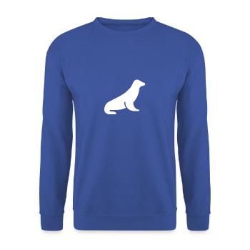 Seehund - Unisex Pullover - Royalblau - Vorne - Alina (178cm) & Michal (187cm)