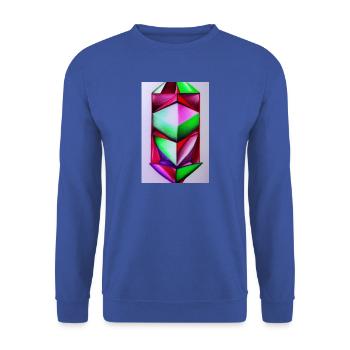 Gemstone Pattern - Unisex Sweatshirt - royal blue - Front - Alina (178cm) & Michal (187cm)