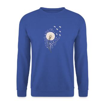 Magische Pusteblume – romantisch & stylisch - Unisex Pullover - Royalblau - Vorne - Alina (178cm) & Michal (187cm)