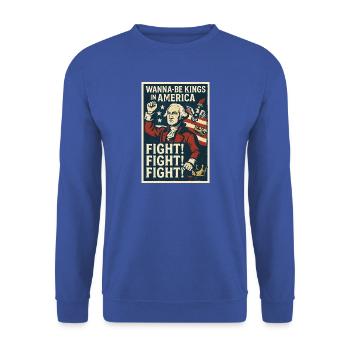 Wanna-Be Kings Fight Poster - Unisex Sweatshirt - royal blue - Front - Alina (178cm) & Michal (187cm)