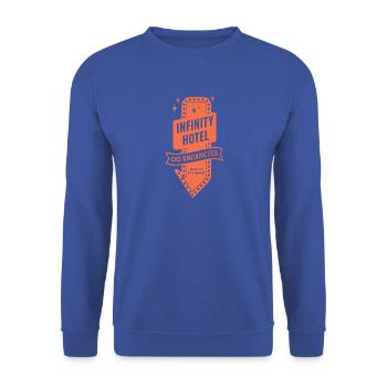 Hôtel Infinity - Sweat-shirt Unisexe - bleu royal - Devant - Alina (178cm) & Michal (187cm)