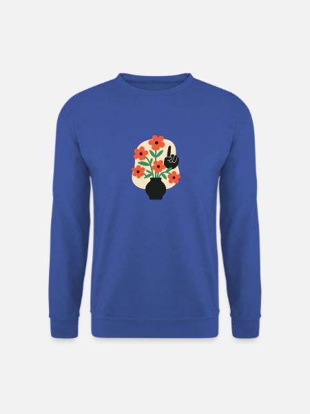 Floral_Vase_ASL - Unisex Pullover - Royalblau