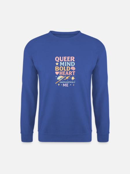 Queer Mind Bold Heart - Unisex Pullover - Royalblau