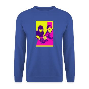 Future Game - Unisex Pullover - Royalblau - Vorne - Alina (178cm) & Michal (187cm)