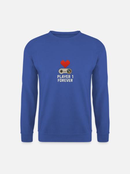 Retro-Gaming-Herz-Design - Unisex Pullover - Royalblau