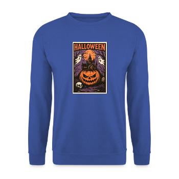 Classic Halloween - Unisex Pullover - Royalblau - Vorne - Alina (178cm) & Michal (187cm)