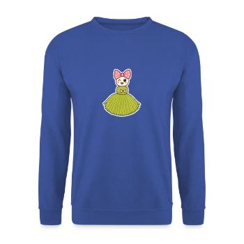 Tassel doll Stella - Unisex Sweatshirt - royal blue - Front - Alina (178cm) & Michal (187cm)