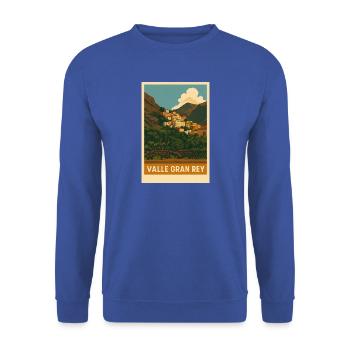 La Calera Valle Gran Rey - Unisex Pullover - Royalblau - Vorne - Alina (178cm) & Michal (187cm)