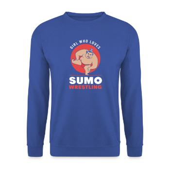 Sumo - Unisex Pullover - Royalblau - Vorne - Alina (178cm) & Michal (187cm)