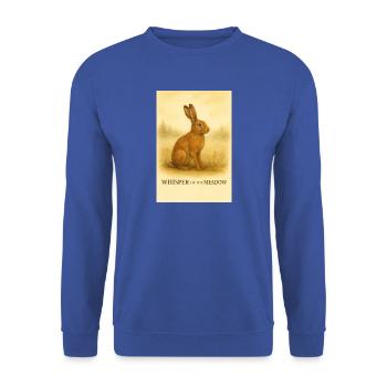 Flüstern des Wiesenhasen - Unisex Pullover - Royalblau - Vorne - Alina (178cm) & Michal (187cm)