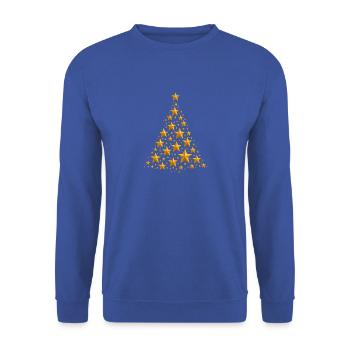 Weihnachtsbaum Weihnachten - Unisex Pullover - Royalblau - Vorne - Alina (178cm) & Michal (187cm)