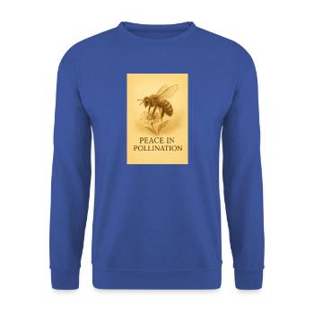 Frieden in der Bestäubung - Unisex Pullover - Royalblau - Vorne - Alina (178cm) & Michal (187cm)
