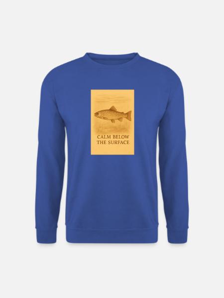 Ruhe unter der Oberfläche – Forellenabdruck - Unisex Pullover - Royalblau