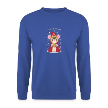 Magische Hexenmaus - Unisex Pullover - Royalblau - Vorne - Alina (178cm) & Michal (187cm)