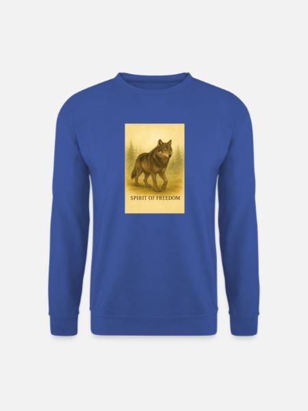 Geist des Freiheitswolfs - Unisex Pullover - Royalblau