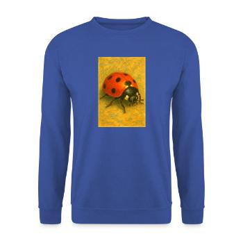 Red Ladybug Kunstdruck - Unisex Pullover - Royalblau - Vorne - Alina (178cm) & Michal (187cm)