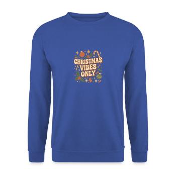 Nur weihnachtliche Vibes - Unisex Pullover - Royalblau - Vorne - Alina (178cm) & Michal (187cm)