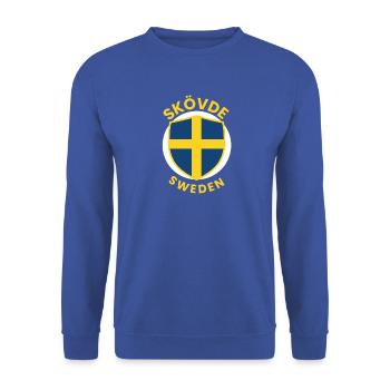 Skövde-Schild Schweden Wappen - Unisex Pullover - Royalblau - Vorne - Alina (178cm) & Michal (187cm)