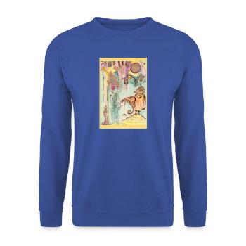 Traumvögel-Edikt - Unisex Pullover - Royalblau - Vorne - Alina (178cm) & Michal (187cm)
