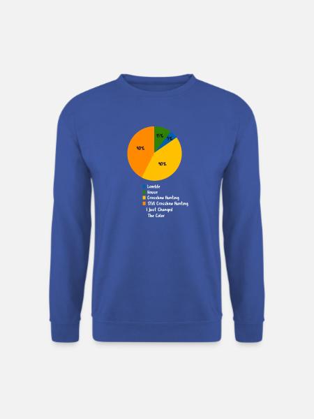 Lustiges Armbrustjagd-Kuchendiagramm Jäger-Geschenk - Unisex Pullover - Royalblau