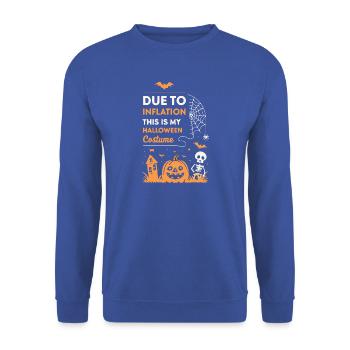 Halloween Inflation Mein Kostüm - Unisex Pullover - Royalblau - Vorne - Alina (178cm) & Michal (187cm)