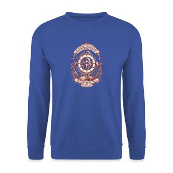 Münchner Gesellschaft für angewandte Zeitreisen - Unisex Pullover - Royalblau - Vorne - Alina (178cm) & Michal (187cm)