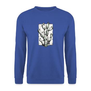 Feigenkaktus Kakteene - Unisex Pullover - Royalblau - Vorne - Alina (178cm) & Michal (187cm)