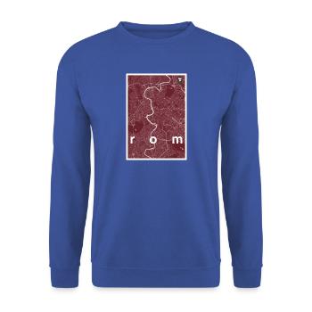 Rome hipster carte de la ville rouge - Sweat-shirt Unisexe - bleu royal - Devant - Alina (178cm) & Michal (187cm)