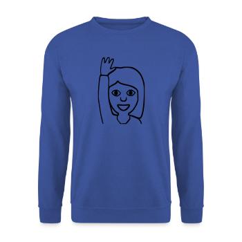 Emoji greetings - Unisex Sweatshirt - royal blue - Front - Alina (178cm) & Michal (187cm)