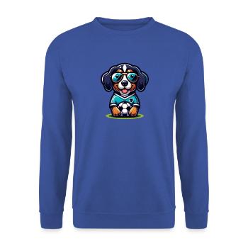 Bernersennenhund Fußballspieler Champion Fan - Unisex Pullover - Royalblau - Vorne - Alina (178cm) & Michal (187cm)