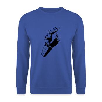 Glass - Unisex Sweatshirt - royal blue - Front - Alina (178cm) & Michal (187cm)