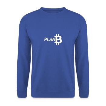 Bitcoin - Sweat-shirt Unisexe - bleu royal - Devant - Alina (178cm) & Michal (187cm)